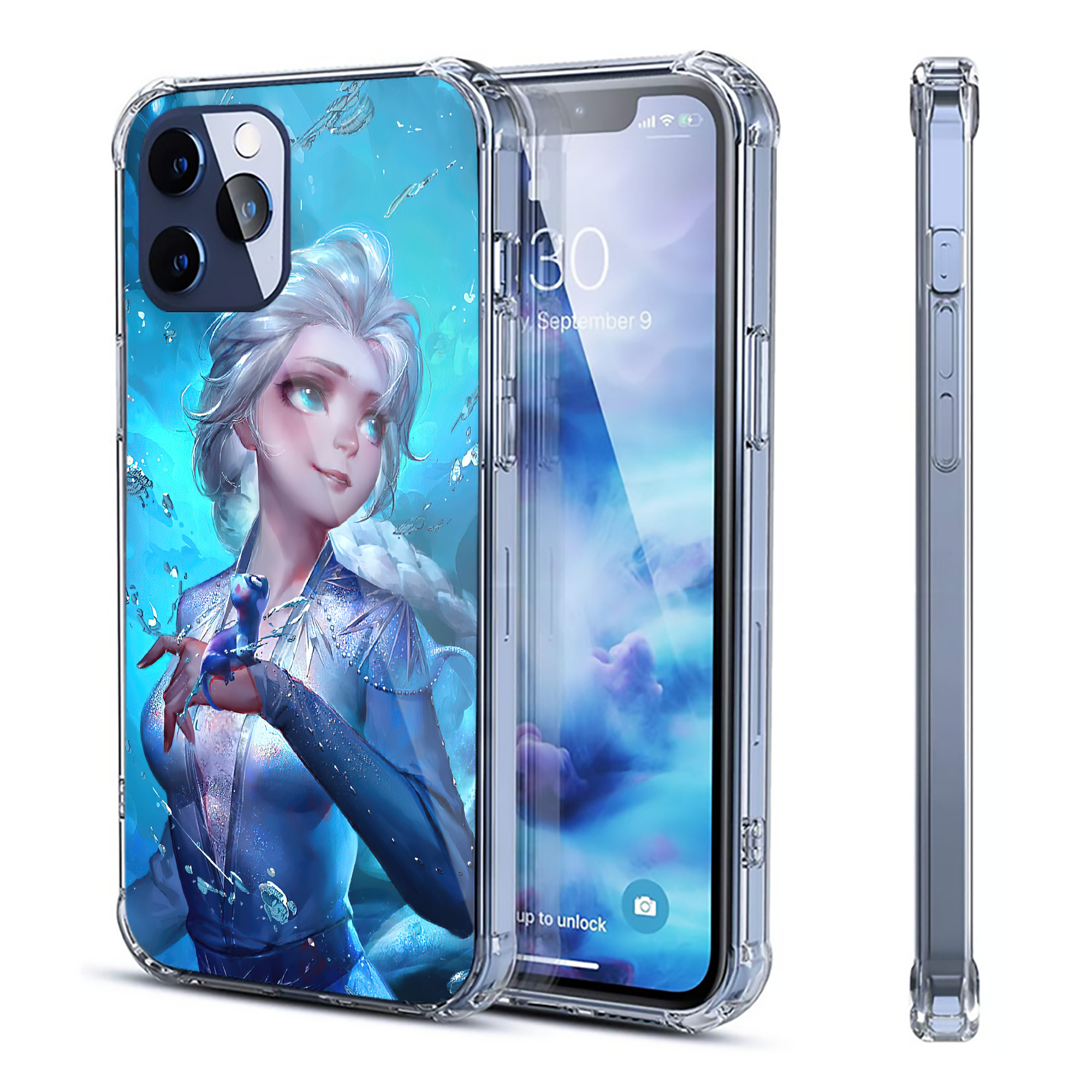 （画像用） アナと雪の女王 アンナ エルサ Frozen Anna Elsa 【iPhone 12シリーズ対応】透明スマホケース（クリアソフトケース）